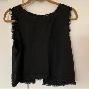 Cloth & Stone Linen Tank with Button Peekaboo Back